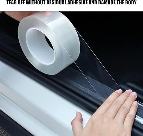 Miniatura 4 de Ajxn 1 calcomanía invisible autoadhesiva anticolisión para puerta de automóvil, 2.75 pulgadas x 32.8 pies, calcomanías de protección de maletero de