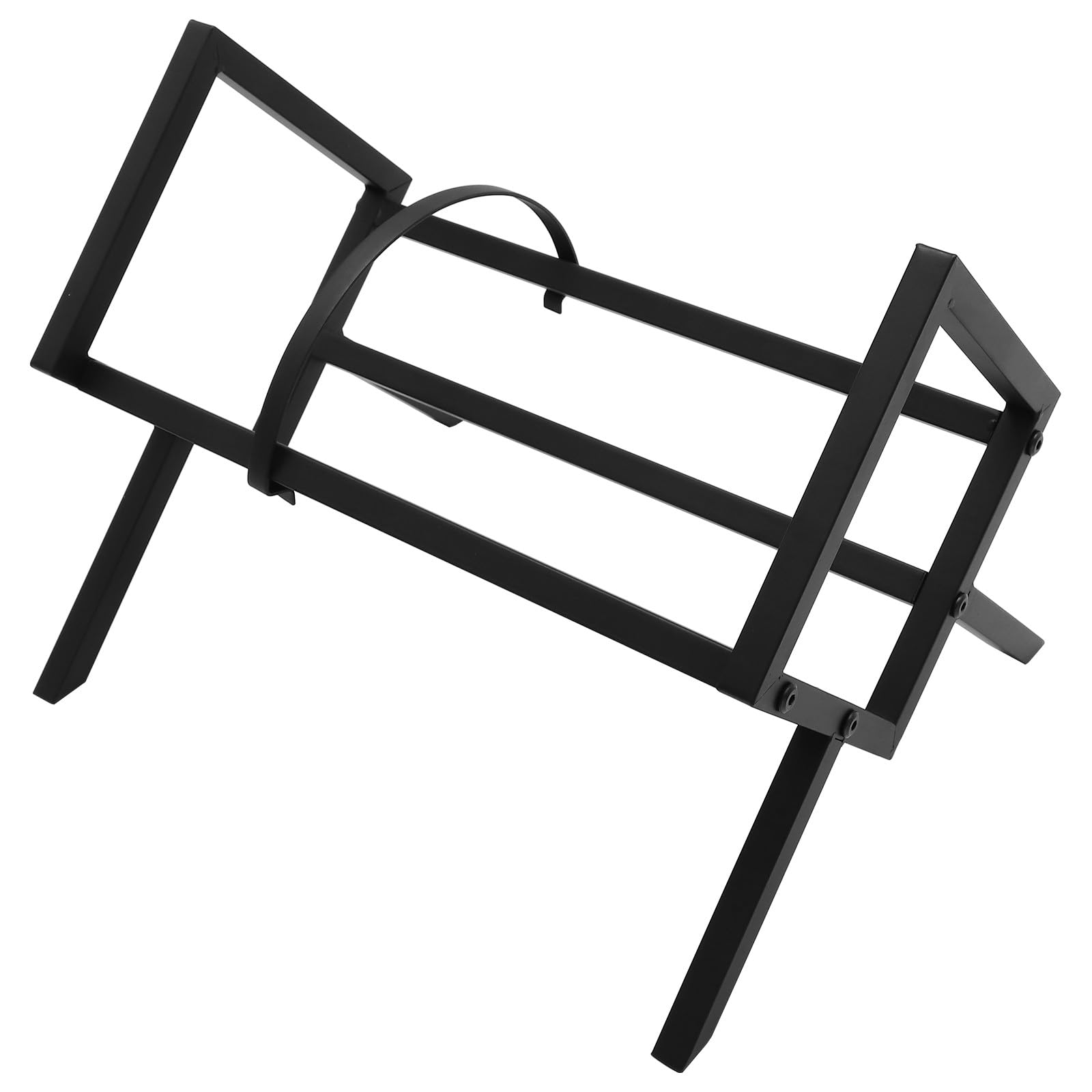 Supporto per Dischi Vinile in Ferro Nero Design Stabile e Moderno, Organizer per CD e Vinili per Casa e Ufficio
