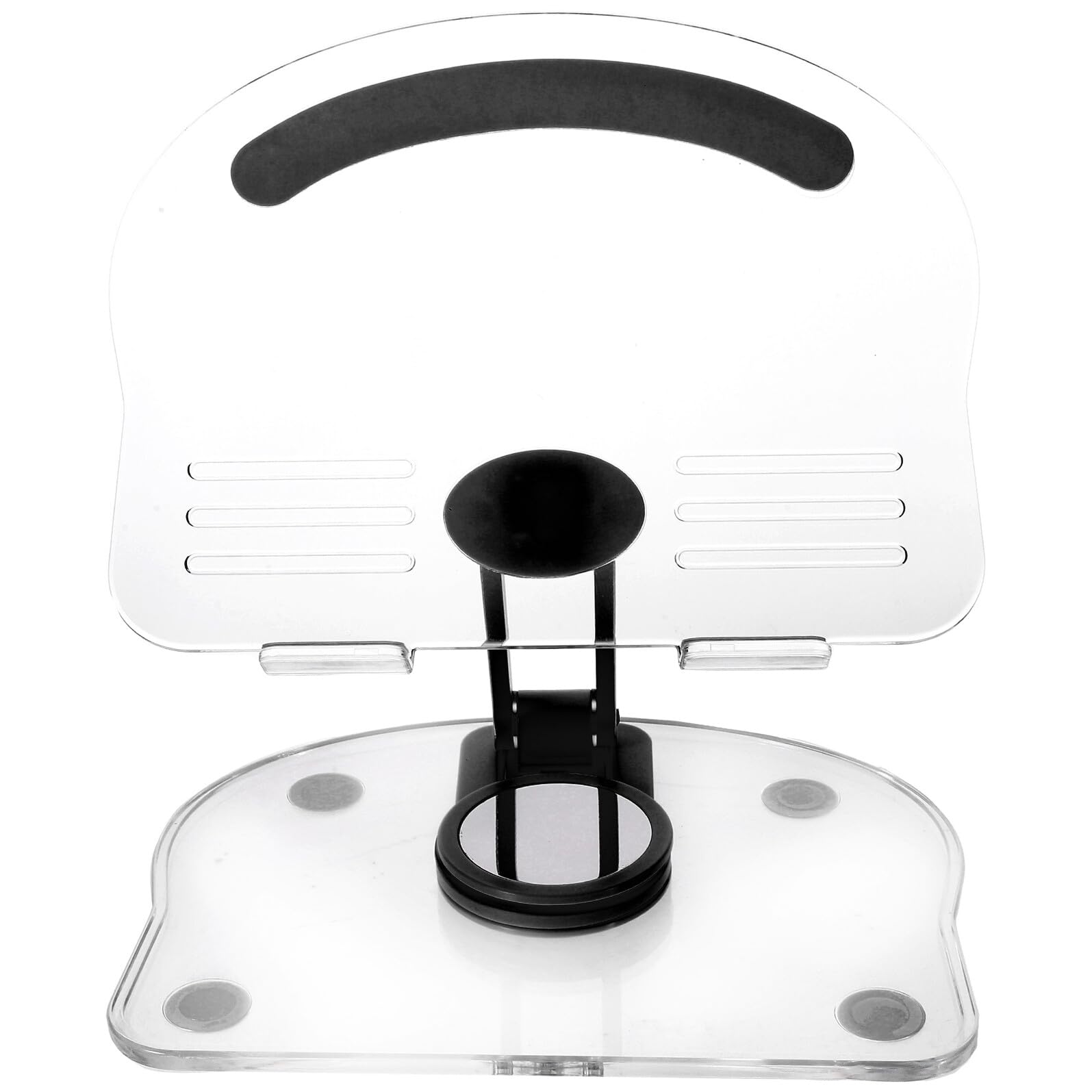 STOBAZA Soporte de Escritorio para Tablet Plegable y Ajustable de Acrílico Negro Base Antideslizante Soporte Sólido para Tabletas Portátil Adecuado para Oficina y Uso Multifuncional