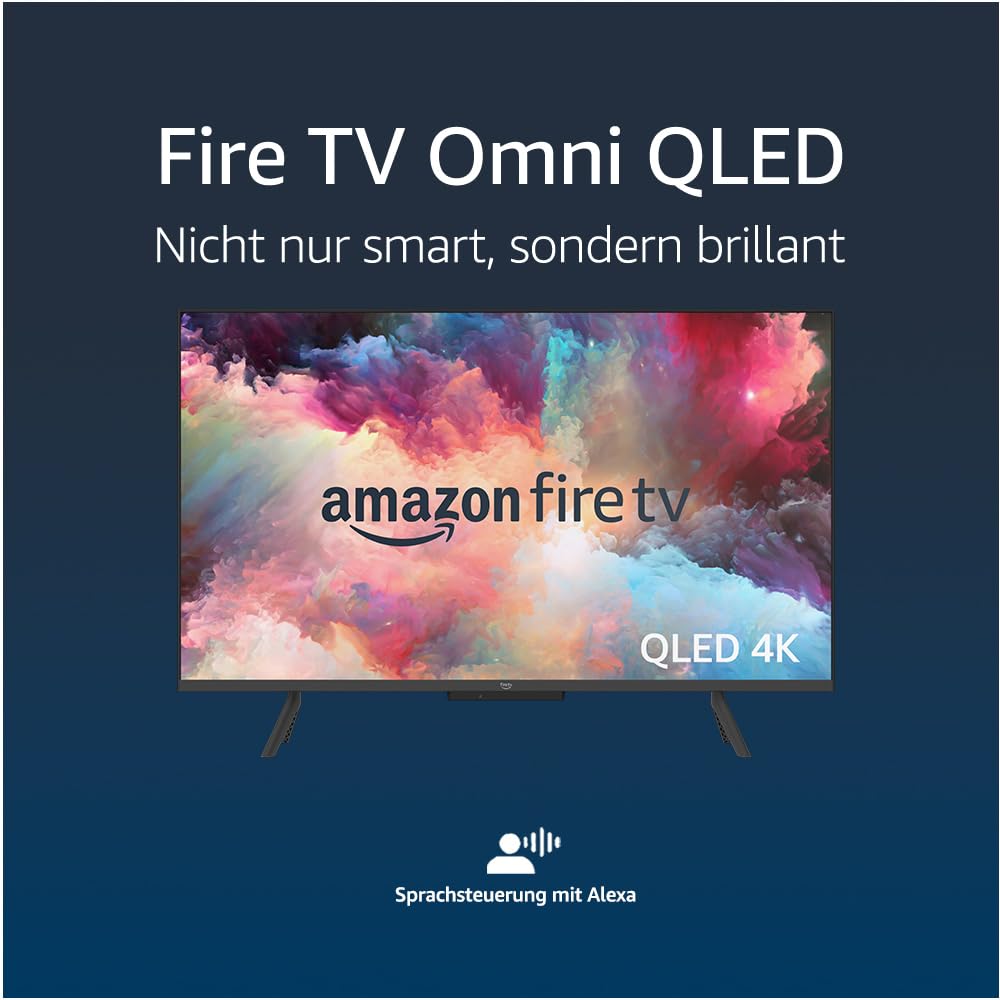 Amazon Fire TV-Omni-QLED-Serie Smart-TV mit 50 Zoll (127 cm), 4K UHD, lokales Dimmen, Sprachsteuerung mit Alexa