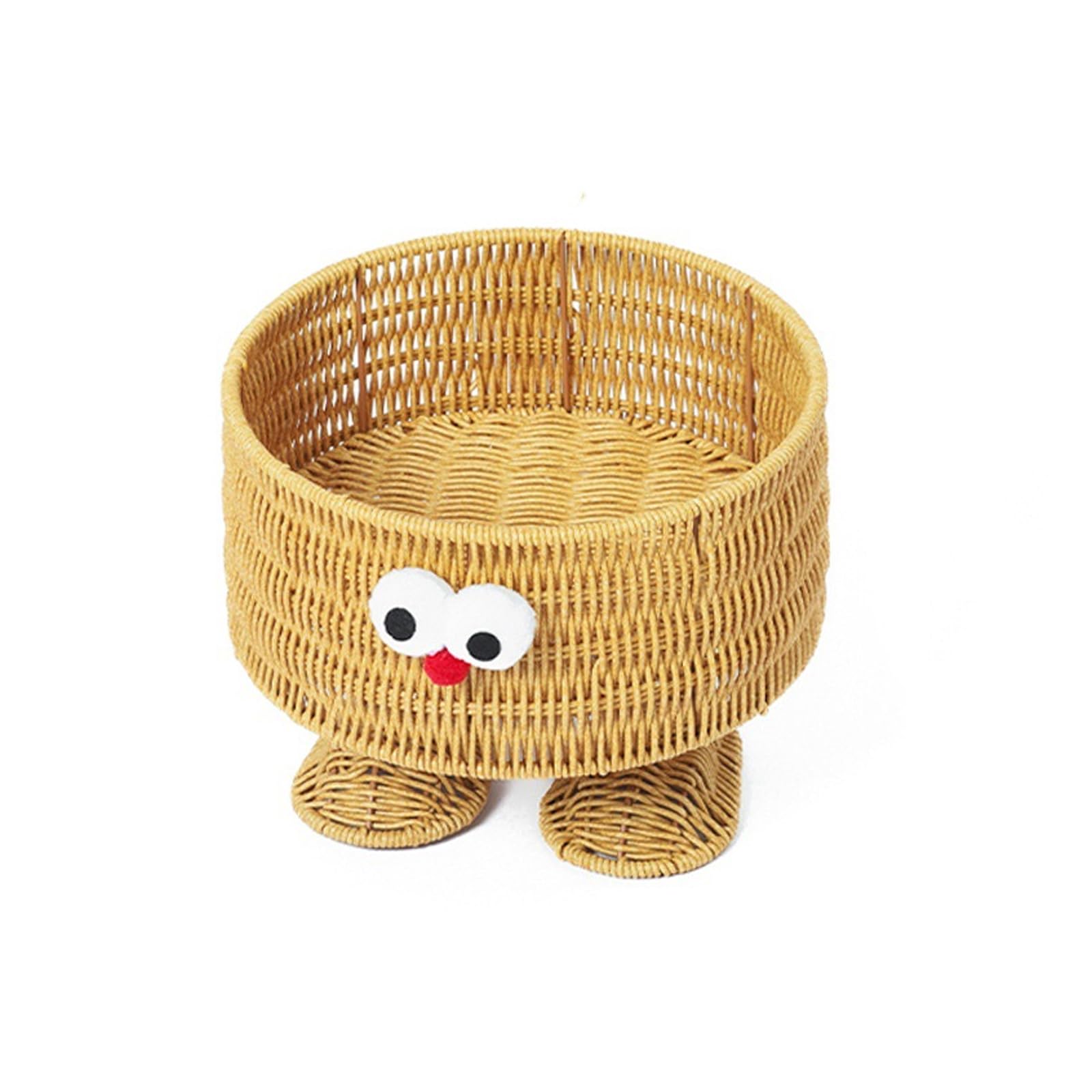 Zxfdsfdbnm Modern Handwoven PP Container Suitable for Organizing Items on Countertops Thin Storage Basket