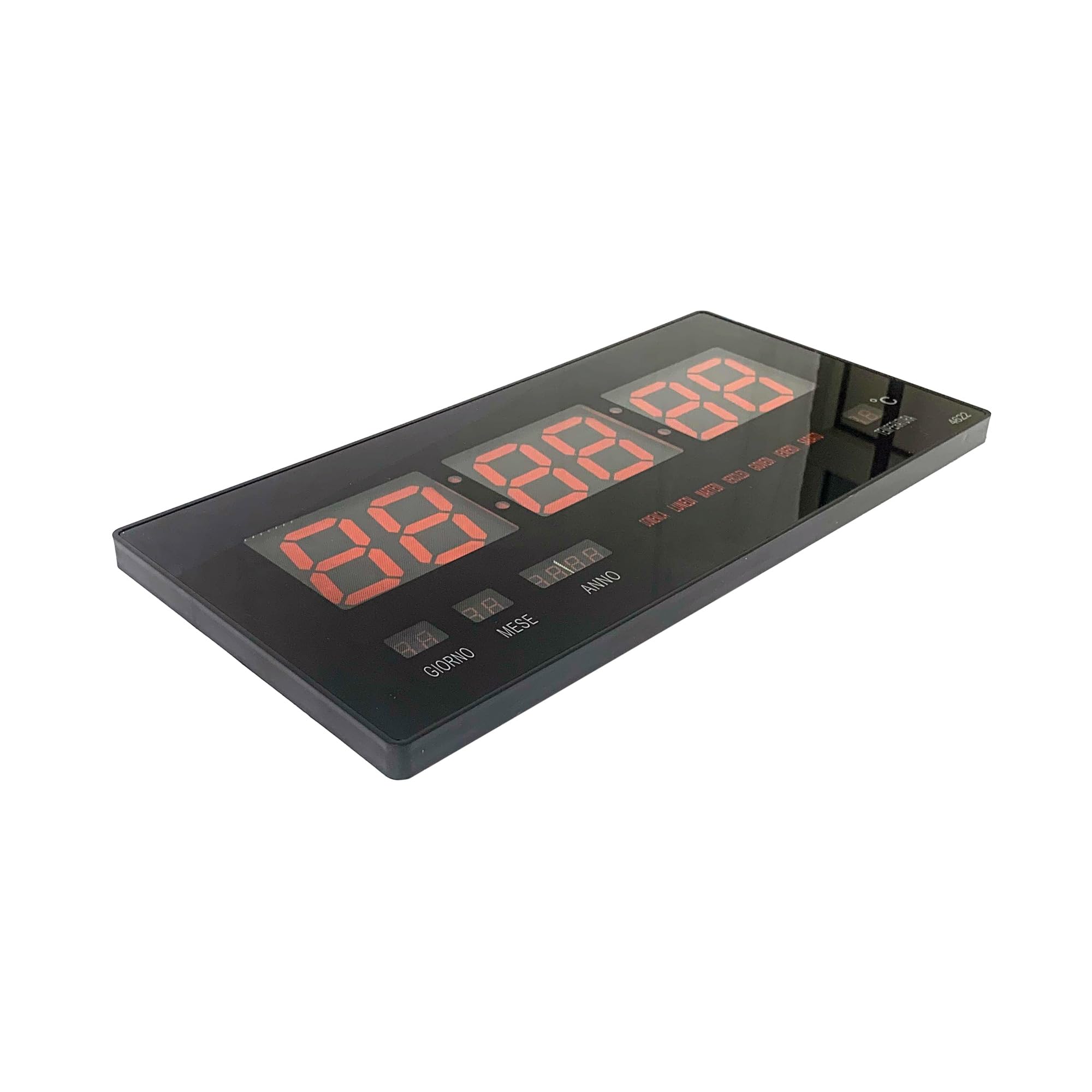TEMPO DI SALDI Orologio Digitale A Led Da Parete Con Datario E Termostato Slim Data Temperatura