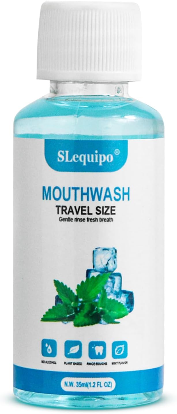 50 pcs Travel Size Mouthwash Bulk Mini Mouthwash, Fresh Mint Portable Mouthwash Individual 1.2oz/35ml Mouthwash Bottles for Travel Toiletry Kits - Image 9