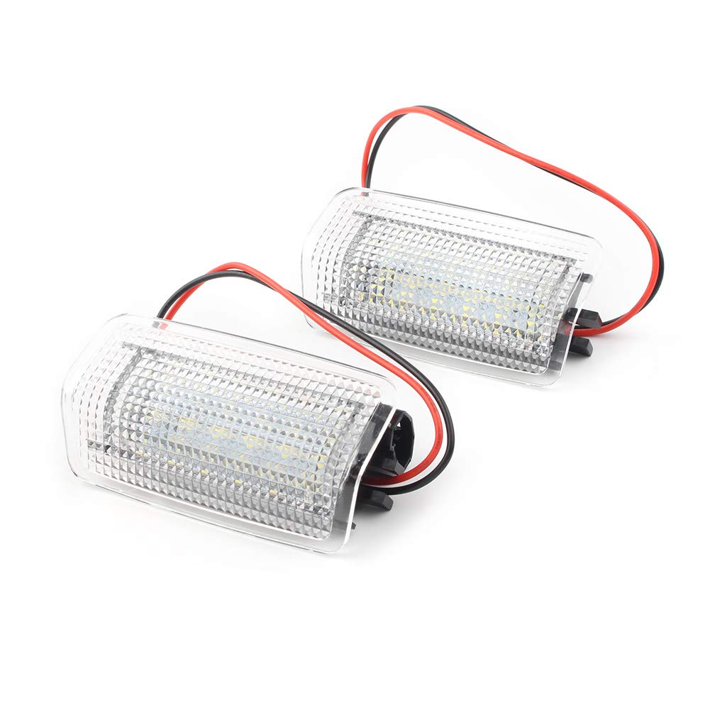 CNxinn10 Auto Clear Lens White and Red LED Side Door Courtesy Welcome Light Lamp for Toyota Prius/Alphard/Camry/Crown, for Lexus ES350/LX570/RX300/RX400