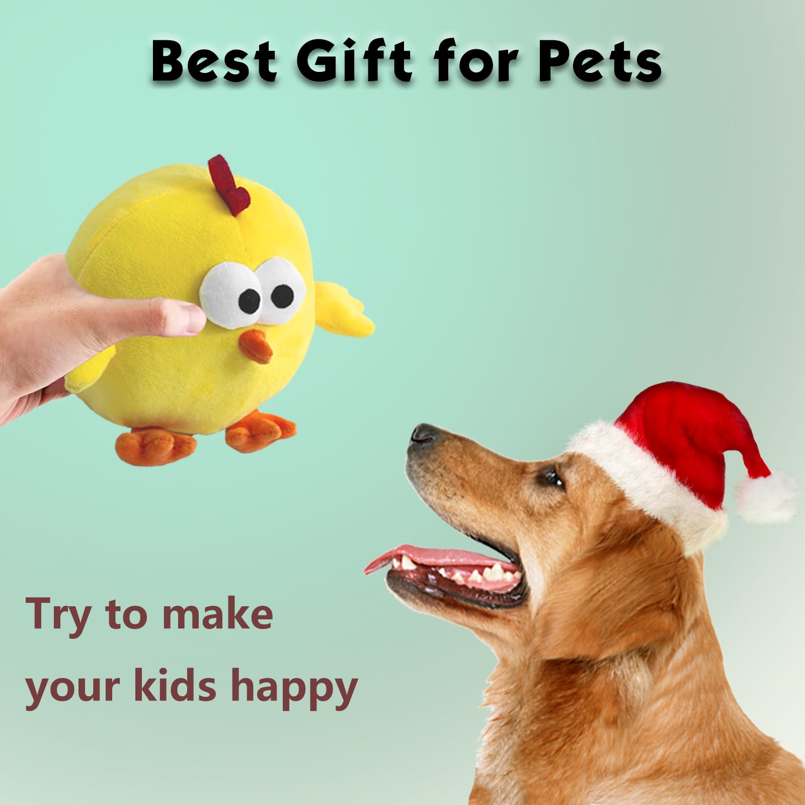 Juguetes interactivos para perros, juguetes para cachorros para mantenerlos ocupados, juguetes chirriantes recargables para perros, juguete masticable de peluche para perros pequeños para