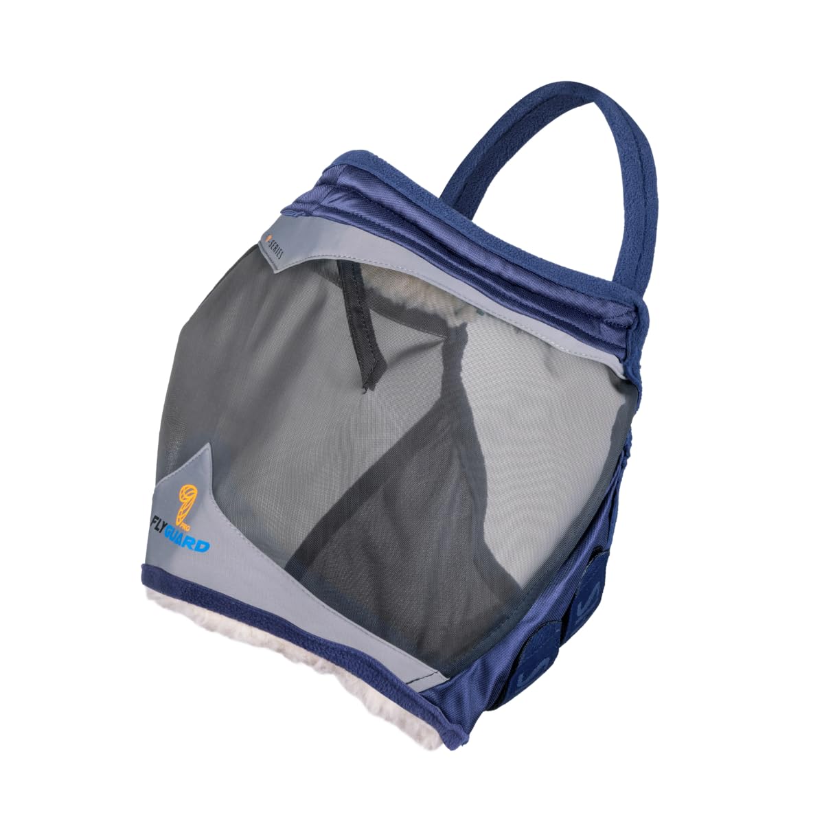 Shires FlyGuard Pro - Máscara de malla fina sin orejas, tamaño pony, poliéster ligero, protección contra moscas e insectos, malla fina transpirable para participación, pastoreo y uso estable, color
