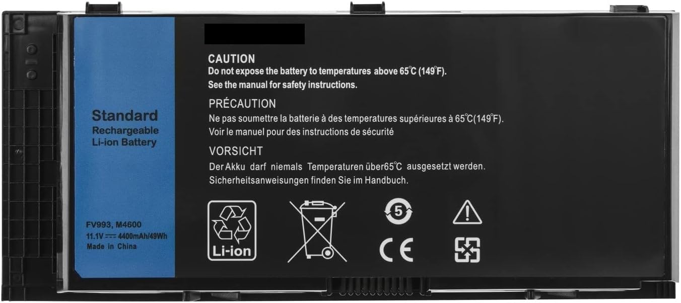 Batería De Repuesto Para Dell Precision M4600, M4700, M4800, M6600, M6700, M6800 - 11.1V 7800mAh - Li-Ion