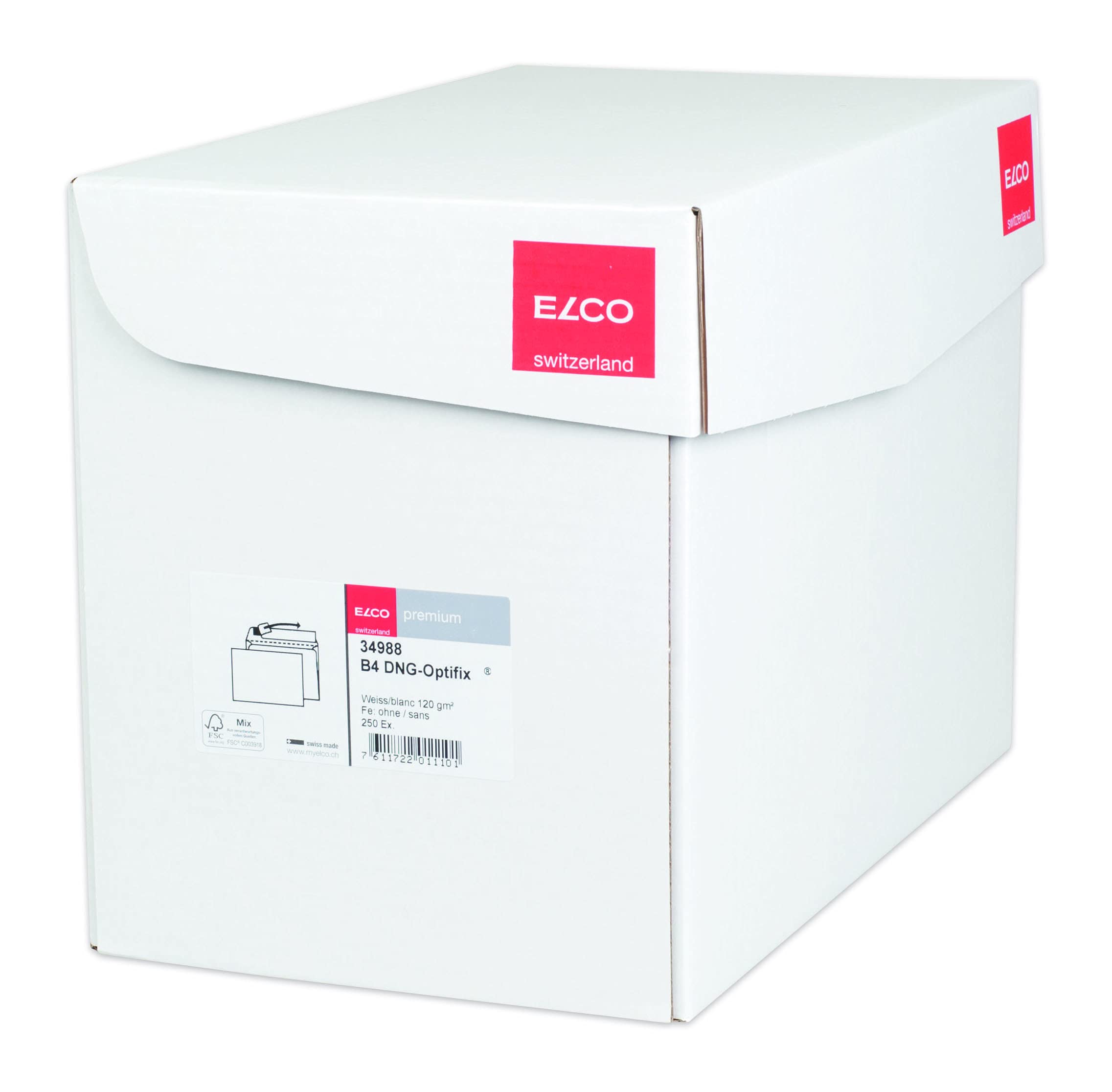 ELCO 34988 Premium Briefumschlag, 120 g, weiß, b4 (353x250mm) für papierformat a4/c4