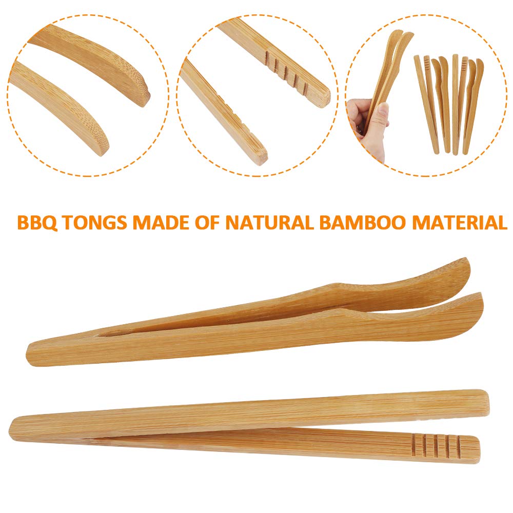 Pince à Barbecue En Bois De Hêtre Non Traité Collée