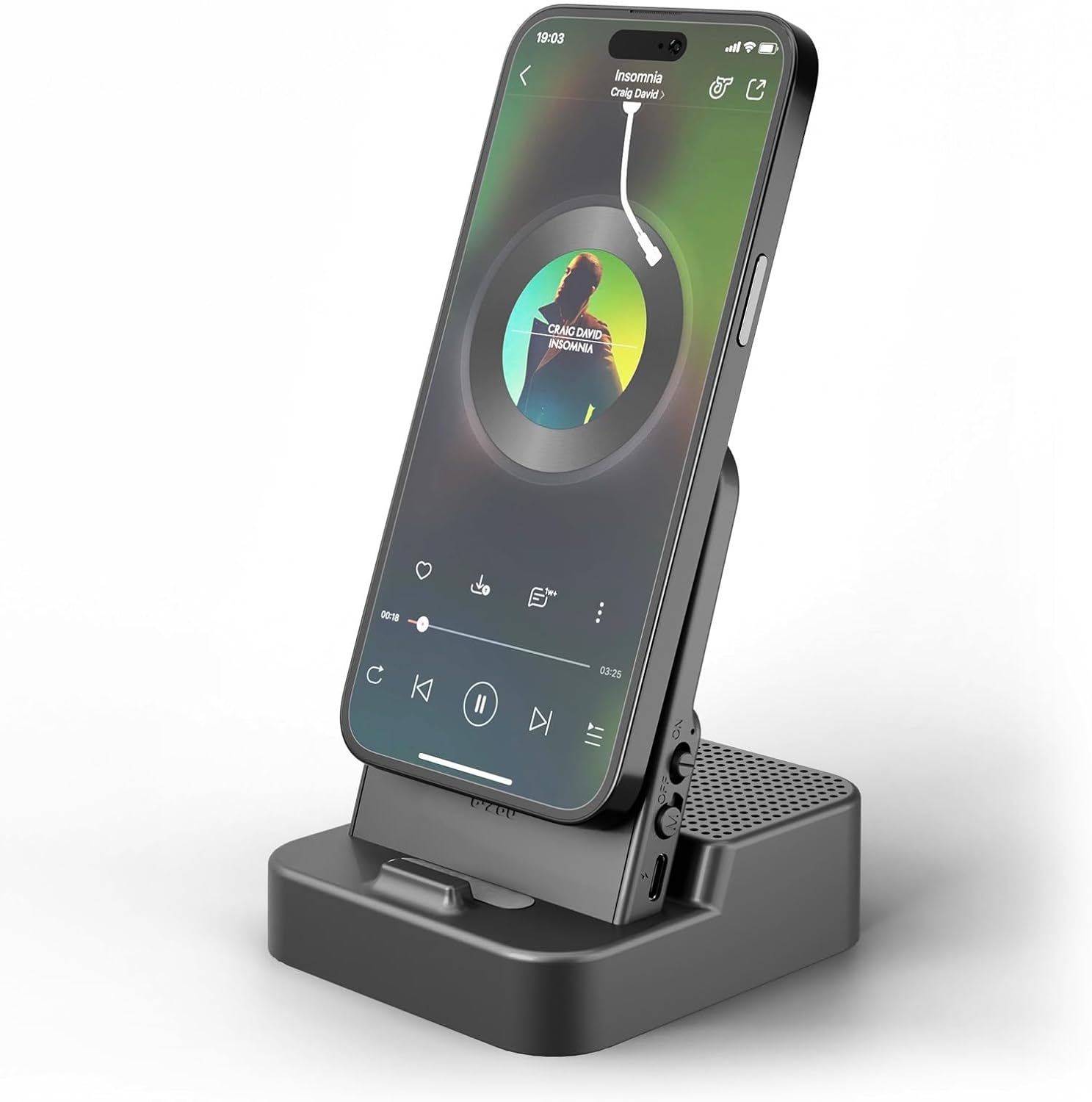 Gifts for Men Women with Wireless Bluetooth Speaker and Cell Phone Stand,Two Modes(Bluetooth/Induction), 2-in-1 HD Surround Speaker Gifts for Husband Wife, Compatible with iOS/Android（Black）