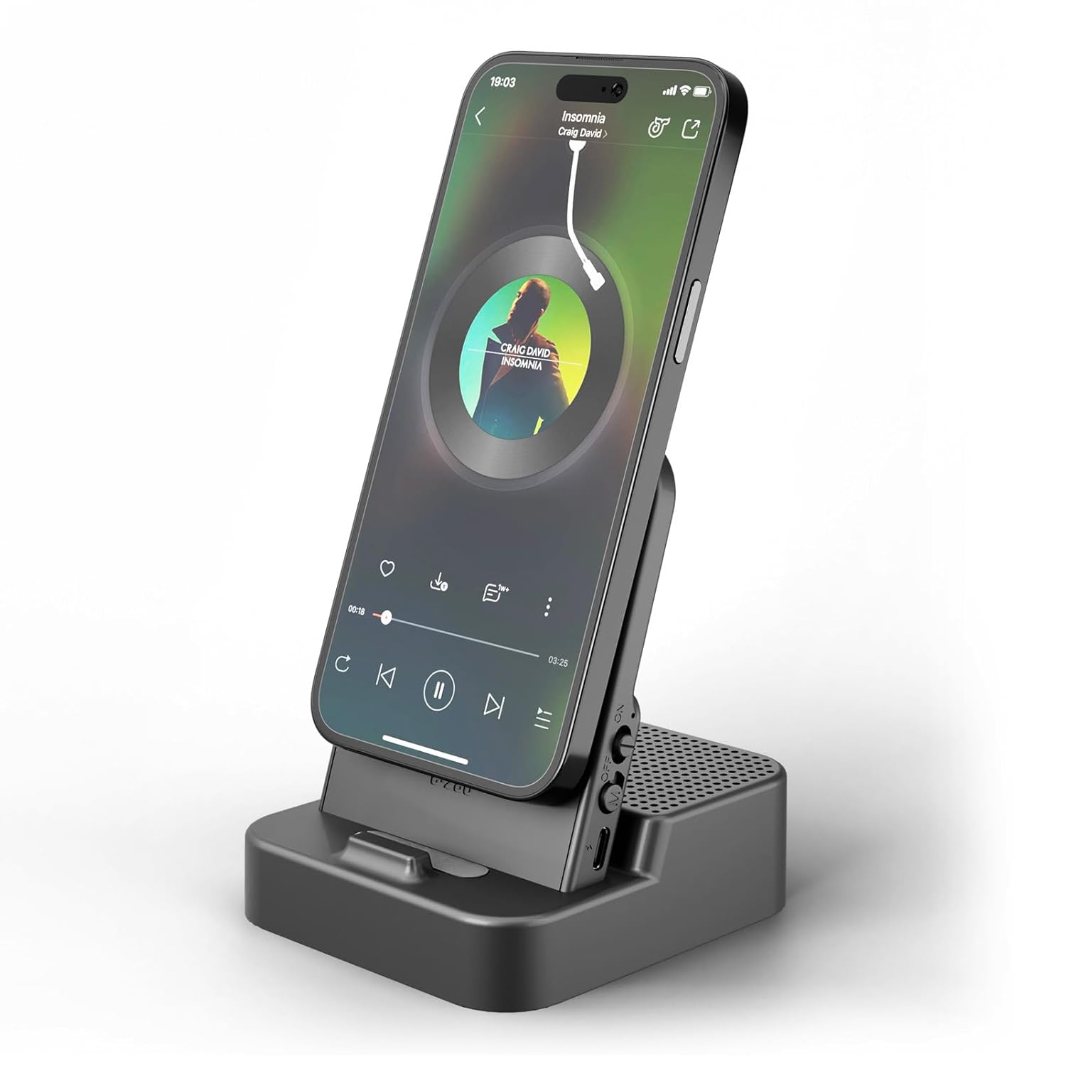 Gifts for Men Women with Wireless Bluetooth Speaker and Cell Phone Stand Two Modes Bluetooth Induction 2-in-1 HD