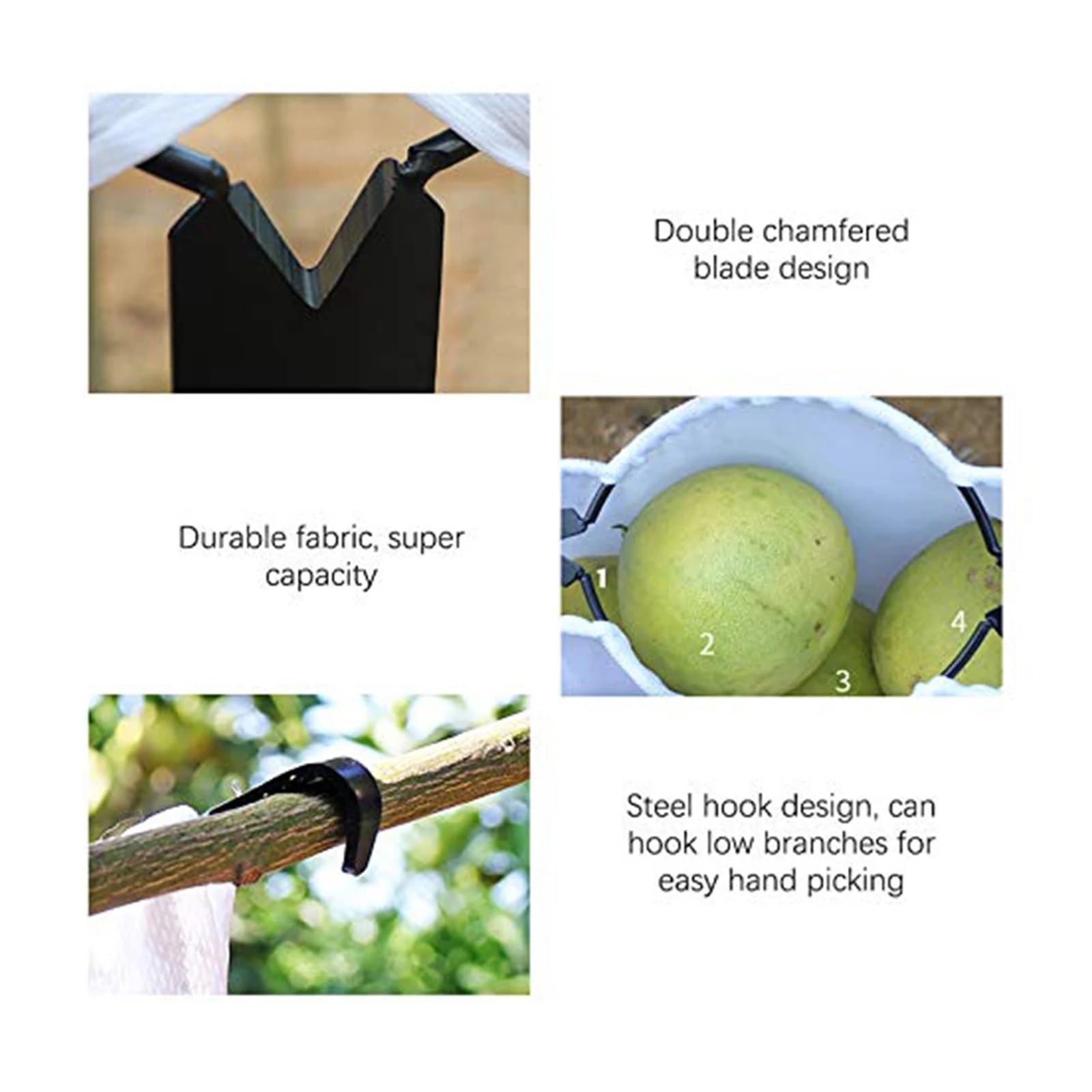 Cueille Fruit Telescopique Cueilleur de Fruits for verger avec Lame, Outil cueillette for Arbres Hauts, for