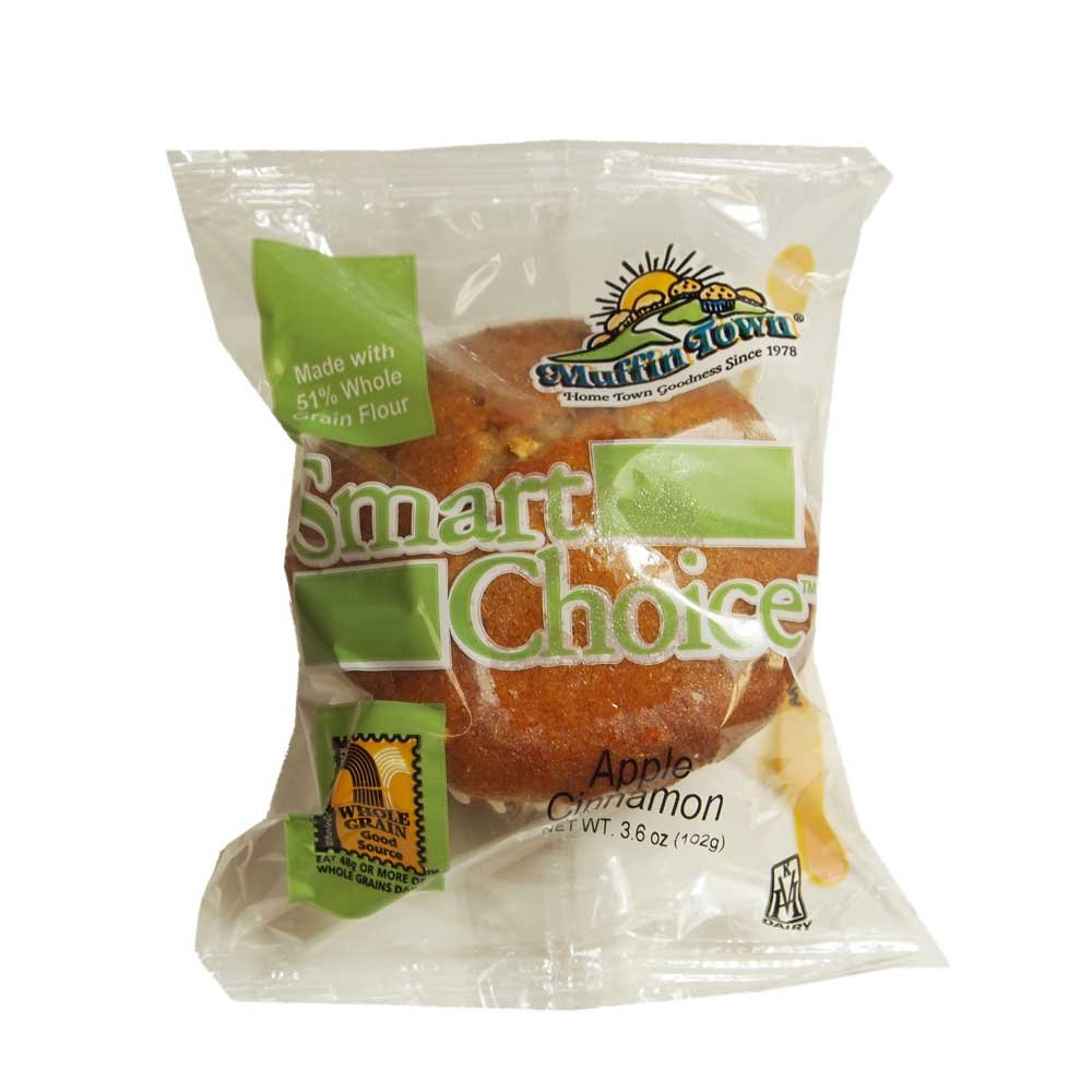 Smart Choice Apple Cinnamon Muffins, 3.6 Ounce -- 48 per case.