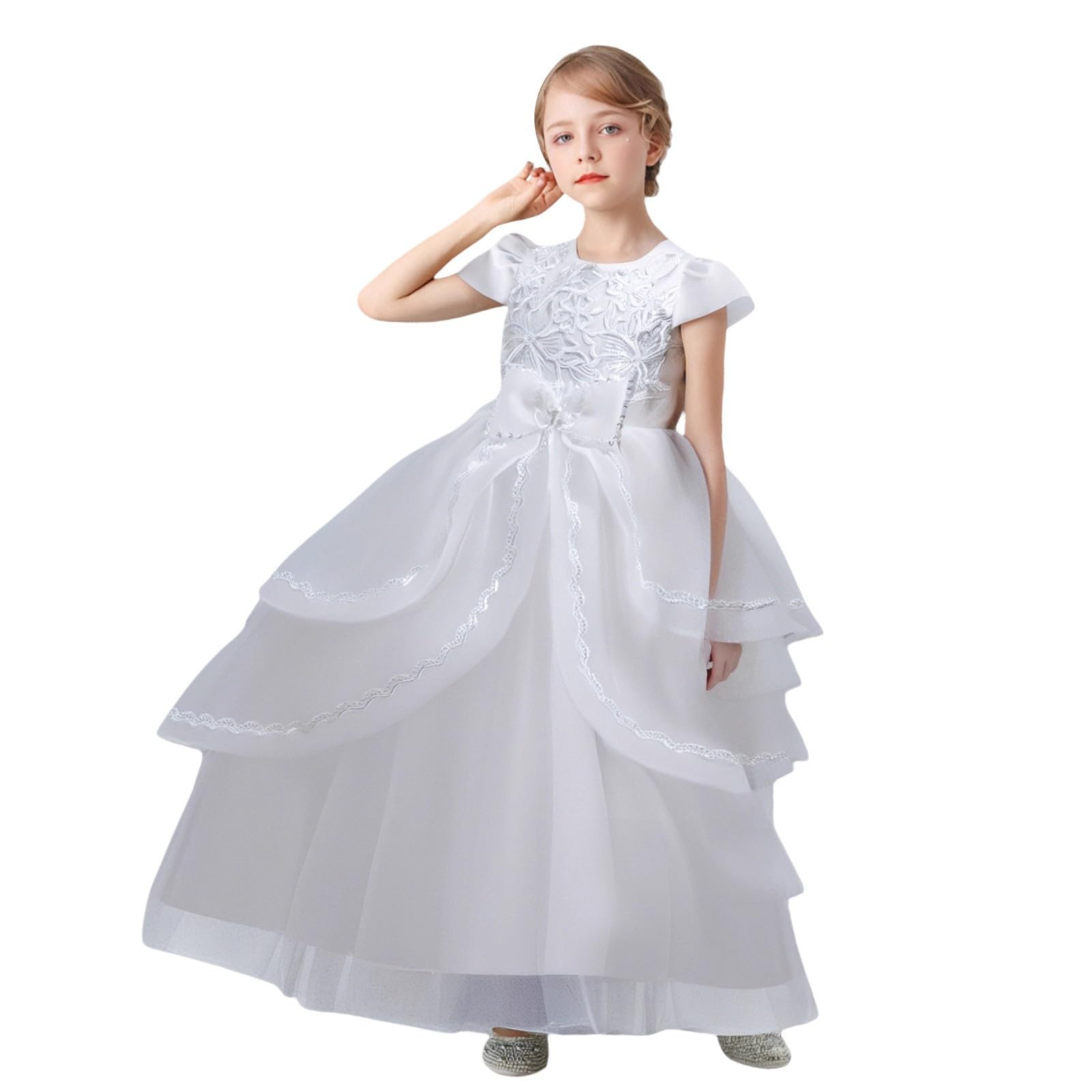 Vestido de princesa para desfile de niñas, fiesta de cumpleaños, boda, dama de honor, vestido formal de noche, vestido de graduación, vestido de carnaval