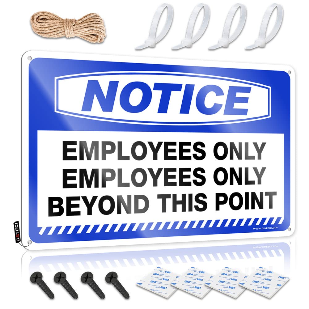 IBWNBBUSN Metal Home Bar Signs Notice Employees Only Beyond This Point Tin Sign Room Signs For Bedroom Tin Signs For Man Cave(30X40CM)