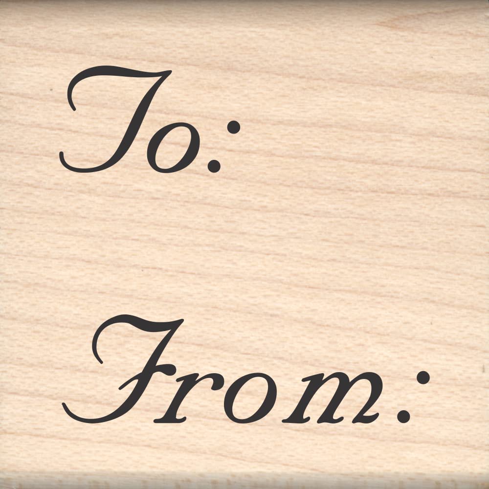 To: From: Rubber Stamp - 1-1/2 inches x 1-1/2 inches