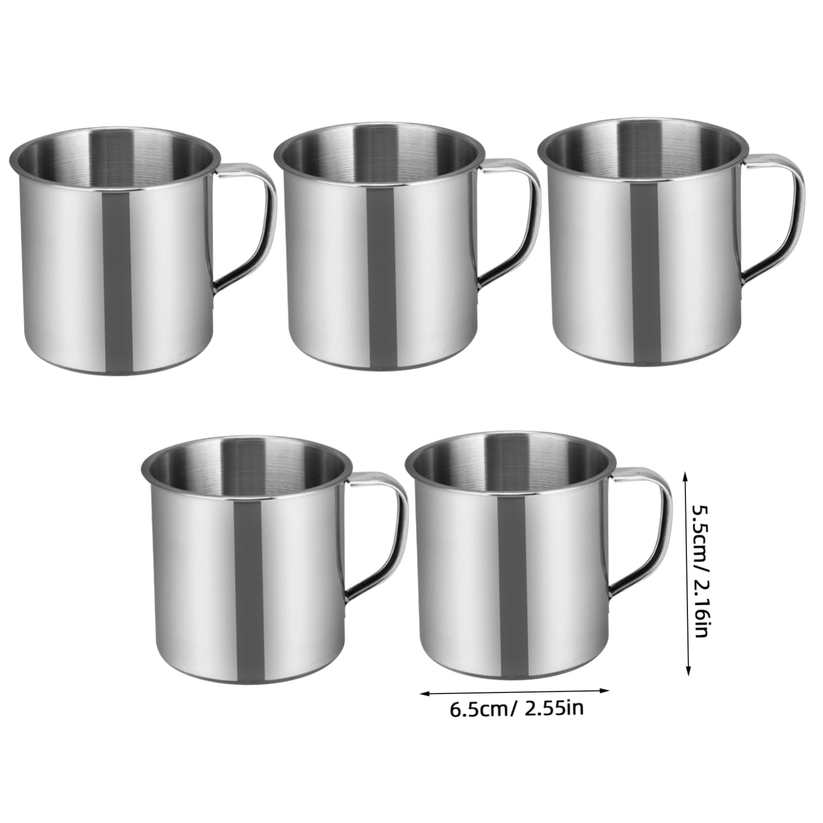 UTHCLO 5pcs Office Cup Cold Drink Cup Insulated Tumbler Were Resistant Water Cup Steel Mug Thermal Mug Enamel Cup Camping Mugs Tin Mugs Aluminum Jug Bubble Lid Stainless Steel Cup Silver