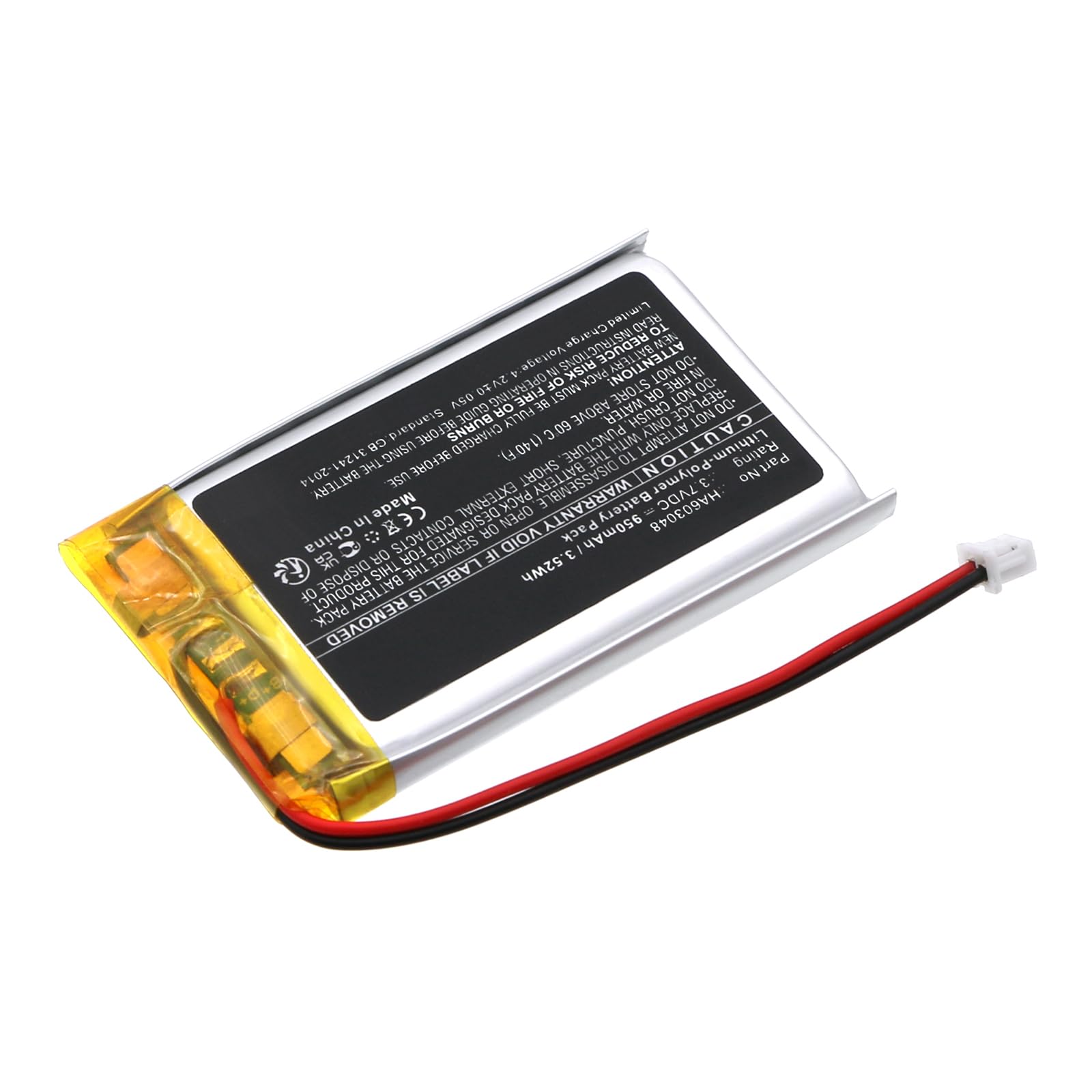 Synergy Digital Player Battery, Compatible with iRiver IPF595 Player, (Li-Pol, 3.7V, 950mAh) Ultra High Capacity, Replacement for iRiver HA603048 Battery