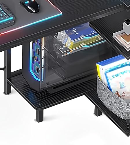 Amazon.com: ODK 55 Inch Small L Shaped Computer Desk with Power