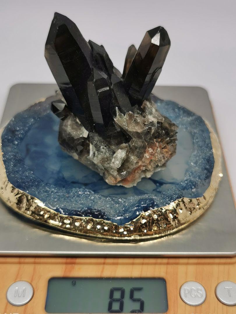 黒水晶 モリオン クラスター 魔除け 浄化 漆黒の魔除けの石 特殊