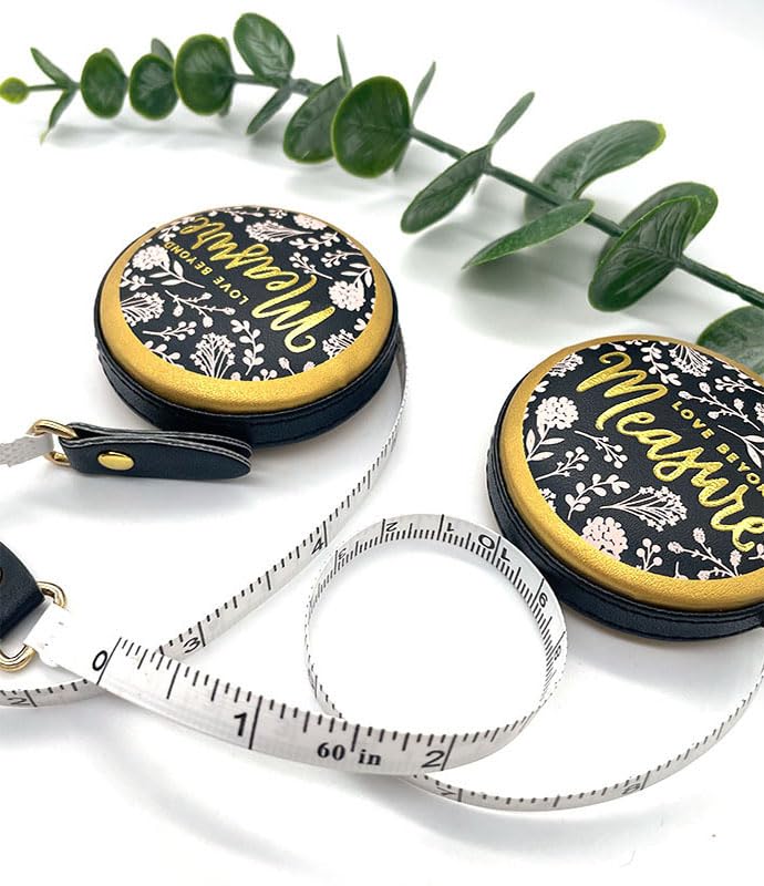Vintage-Style 5ft Retractable Faux Leather Tape Measure - Dual Inch/Centimeter, Portable Mini Sewing Measuring Tape