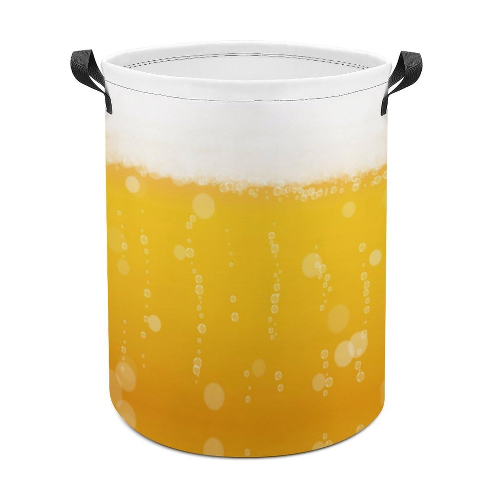 Wlntrophic Laundry Hamper, Bubbles And Beer Laundry Basket, Washing Basket with Handle