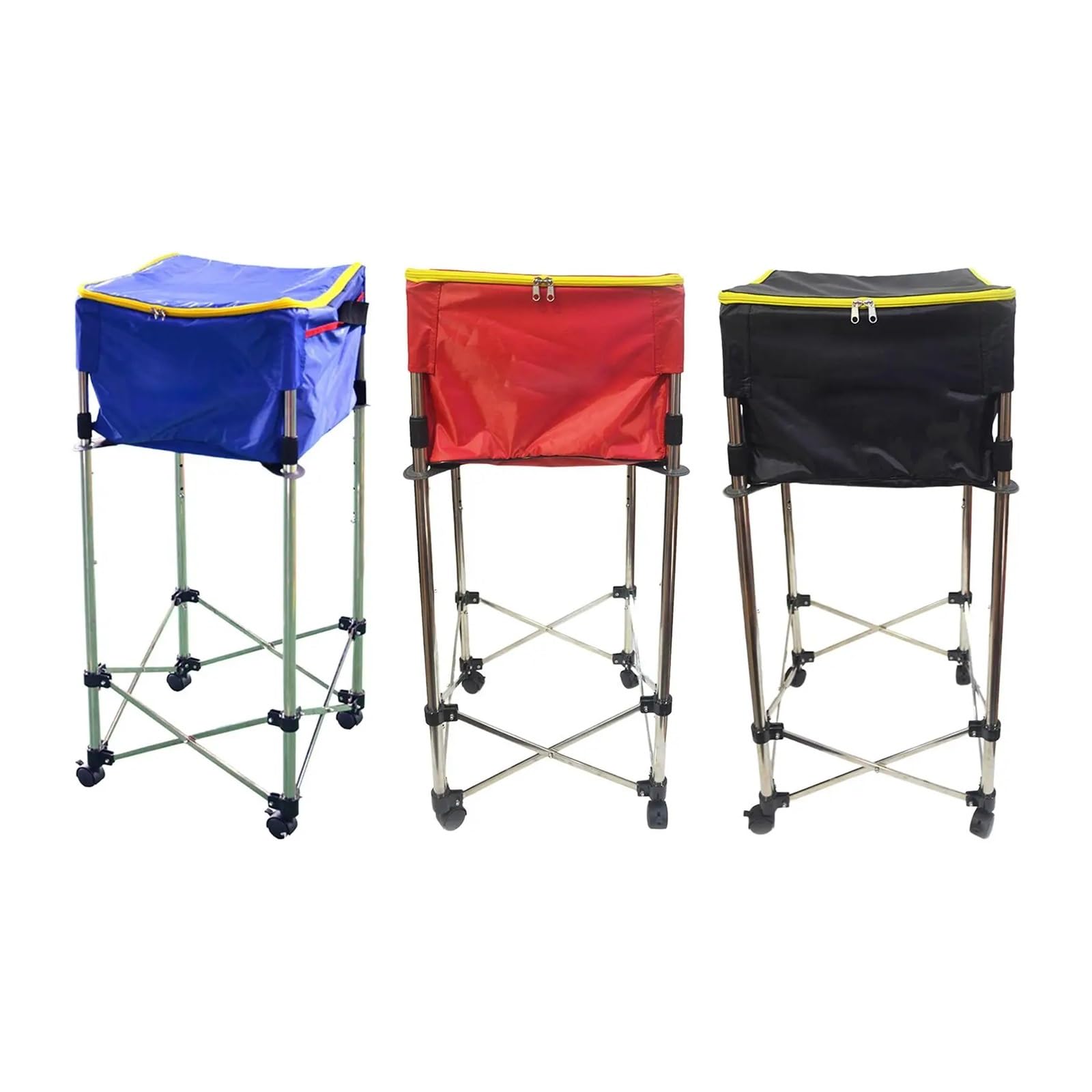Carrello per palline da tennis rimovibile, dispositivo di allenamento, carrello da tennis con ruote, per palline da tennis e softball (nero)
