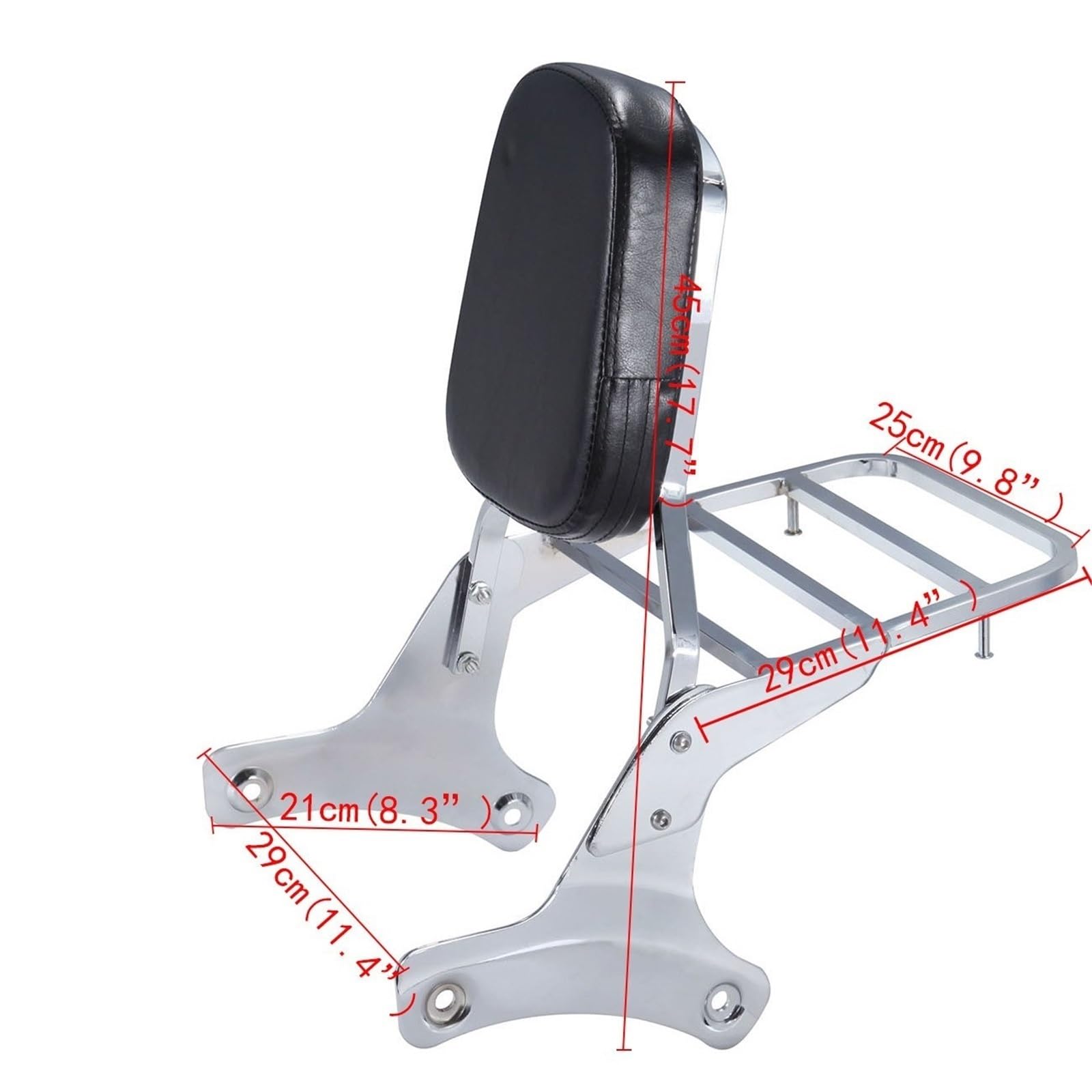Supporto per lo schienale Portapacchi per schienale passeggero per moto, adatto per Honda Shadow ACE VT400 VT750 VT 400 VT 750 C2 RC44 1997-2003 Cuscino Schienale Portabagagli