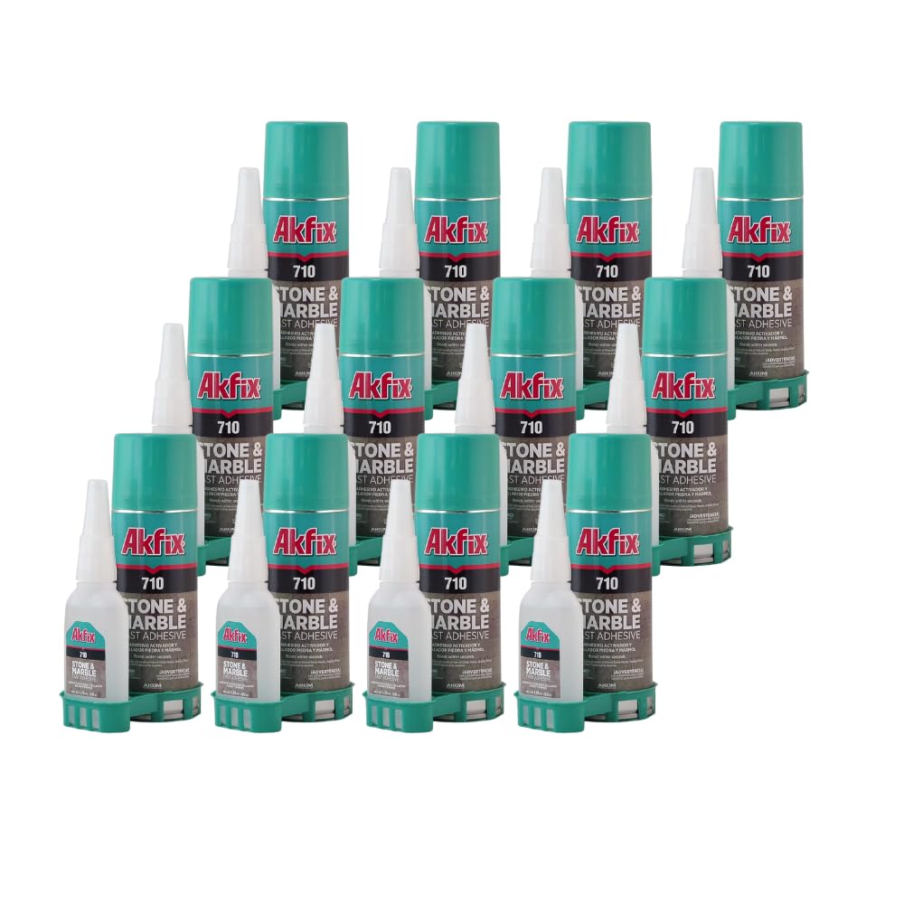 Akfix 705 Fast Adhesive CA Glue (6x3.50 Oz.) With Activator (6x13.50 Fl Oz.) - Cyanoacrylate