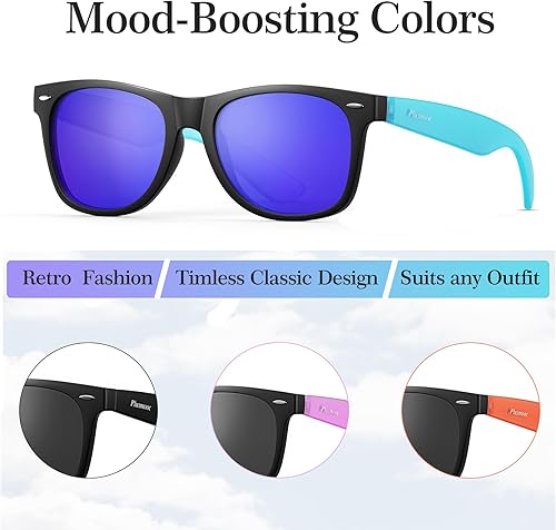 Miniatura 3 de 4 lentes de sol polarizados a granel, translúcidos coloridos neón de los años 80, lentes de sol retro elegantes unisex para jóvenes, hombres y