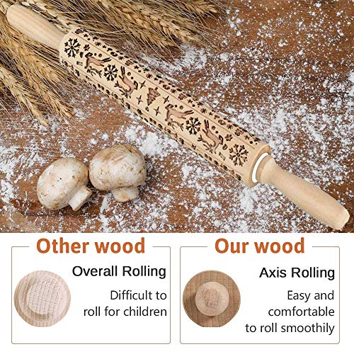 Faraone4w.GT Mattarello Natale in Legno, Utensile