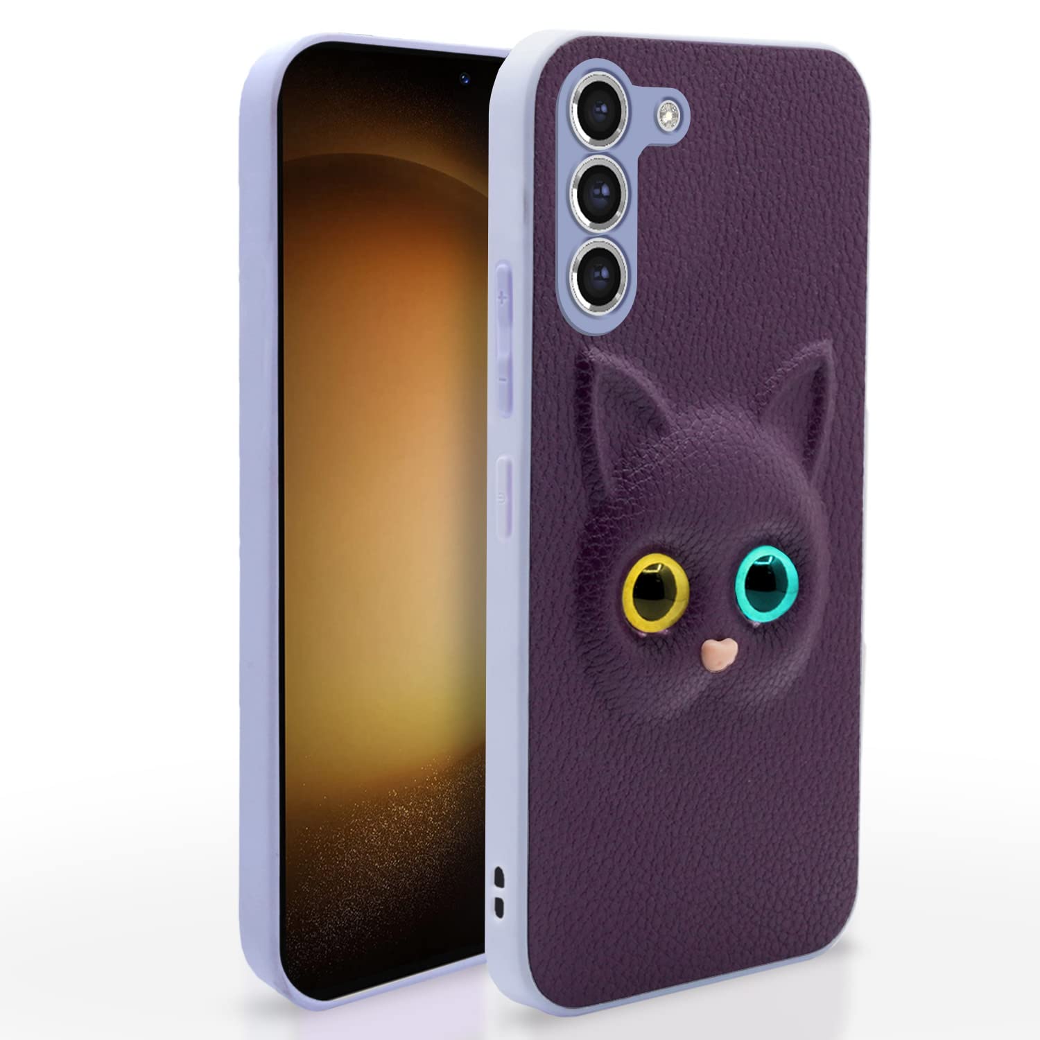 Pikkme Samsung Galaxy S23 5G Back Cover for Girls | Cute Cat Leather Finish | Soft TPU | Case for Samsung Galaxy S23 5G (Purple) (B0C1ZPZXT5) Amazon Price History, Amazon Price Tracker