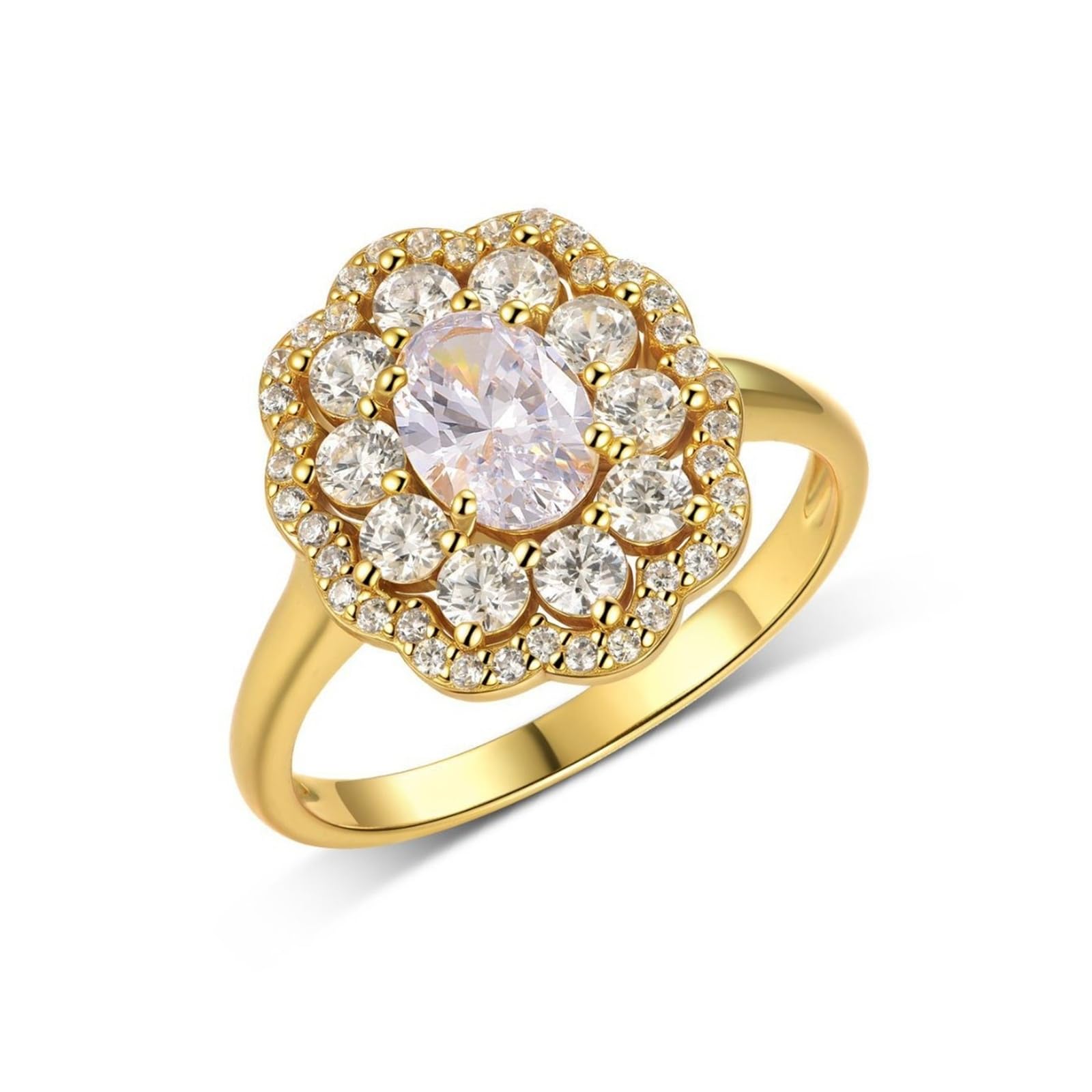 Anillos de compromiso de oro blanco macizo de 9 quilates, 14 quilates y 18 quilates con moissanita, anillo de aniversario de 1 quilate para mujer