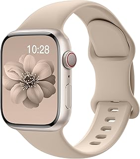 Yoohoo Sport Straps Compatible with Apple Watch Straps 38mm 40mm 41mm 42mm(Series 10) Women Men,Upgraded Soft Silicone Str...