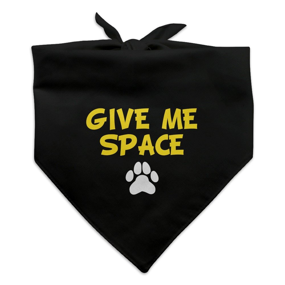GRAPHICS & MORE Give Me Space with Paw Print Dog Pet Bandana - Black