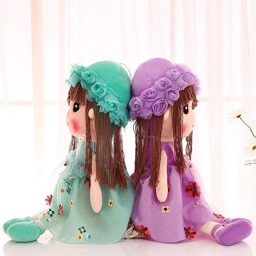 Miniatura 5 de Tvoip Falda de tul de princesa, juguete de peluche, muñecas de hial para niños y niñas, lindas muñecas de niña, 18 pulgadas (morado)