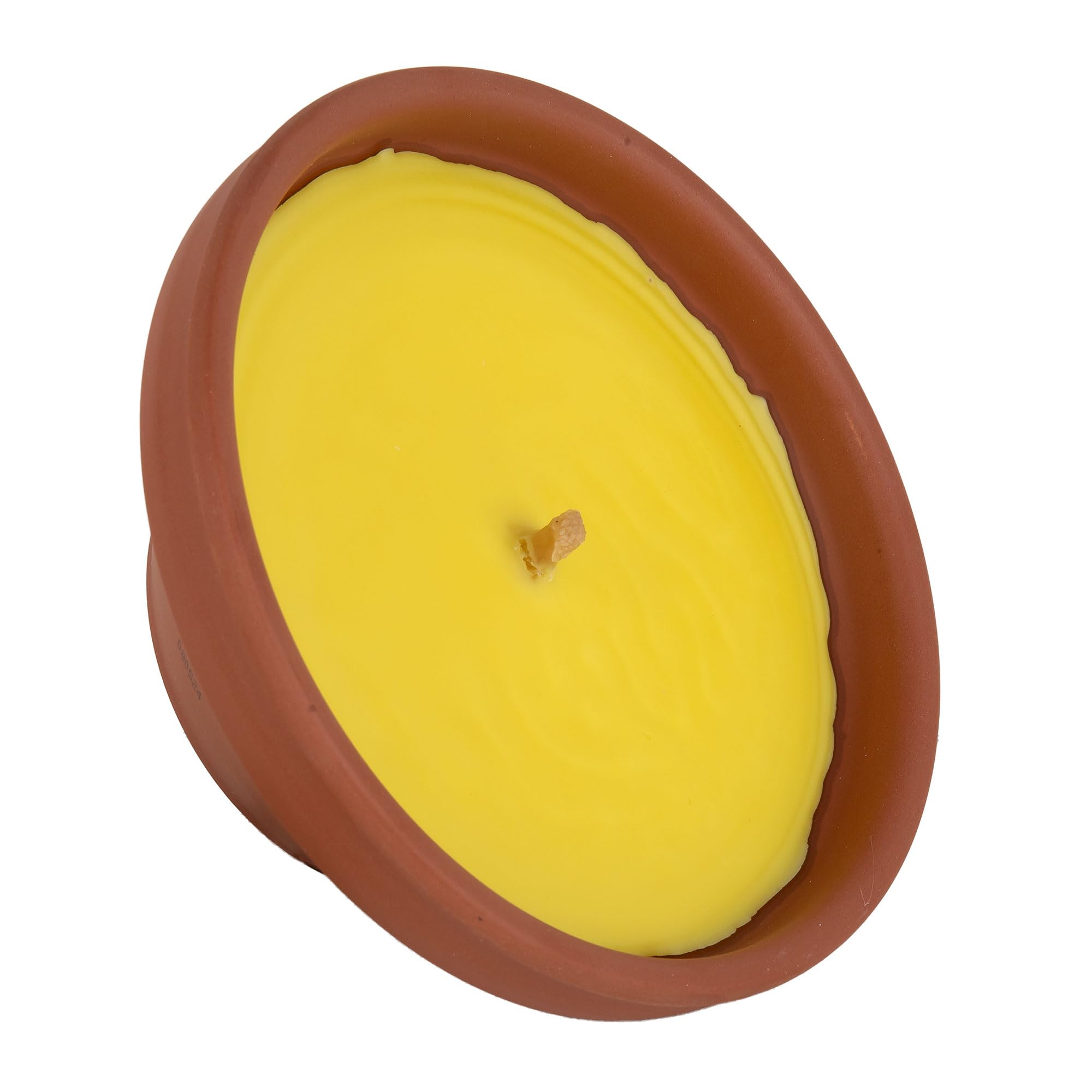 Cofan Velas de Citronela en Recipiente de Terracota | Capacidad de 300 g. | Duración aproximada: 20 Horas | Pack de 6 Unidades o Venta unitaria (6, Amarillo)