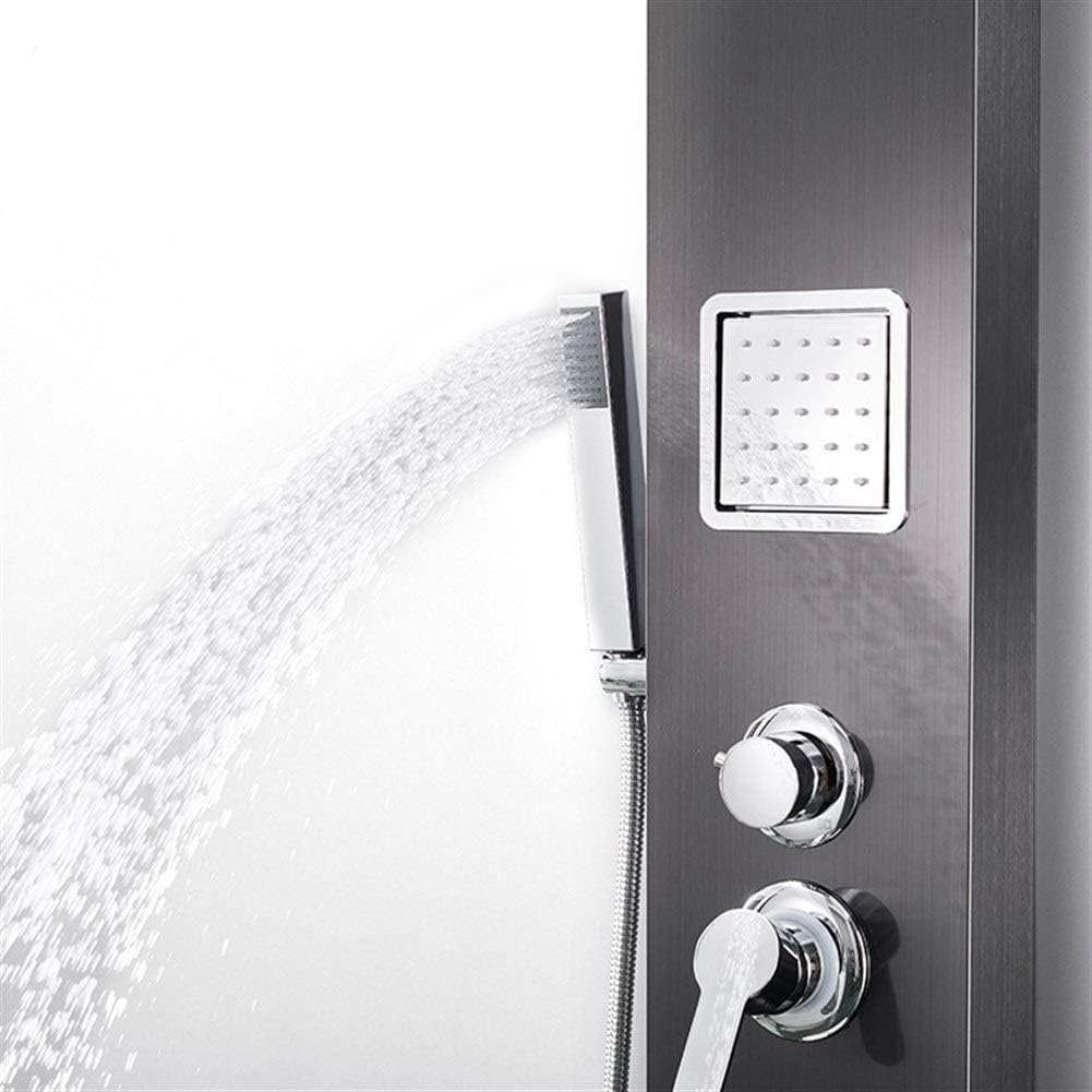 Hand held Pressure Balancing Shower System Rainfall Shower Head Easy Connection Bathroom Multi-Function Shower Tower Panel durable (Bath Shower Faucet Type : Shower Panels)