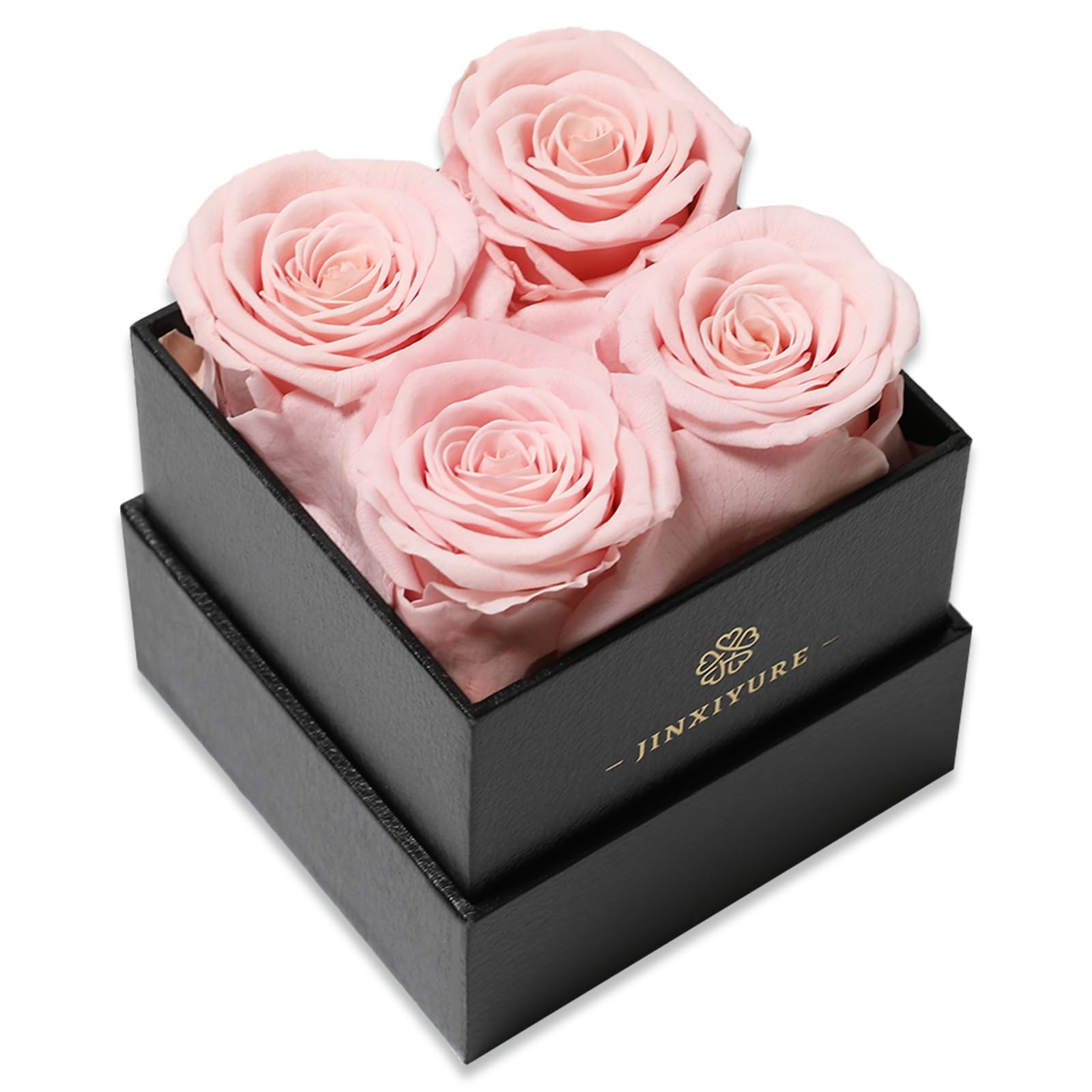 JINXIYUREJINXIYURE Forever Preserved Roses in a Box Flowers for Delivery Prime-Roses in a Box-Fresh Flowers-Forever Rose-Birthday Gifts for Women-Preserved Roses Mothers Day Rose Valentines Day Pink 4