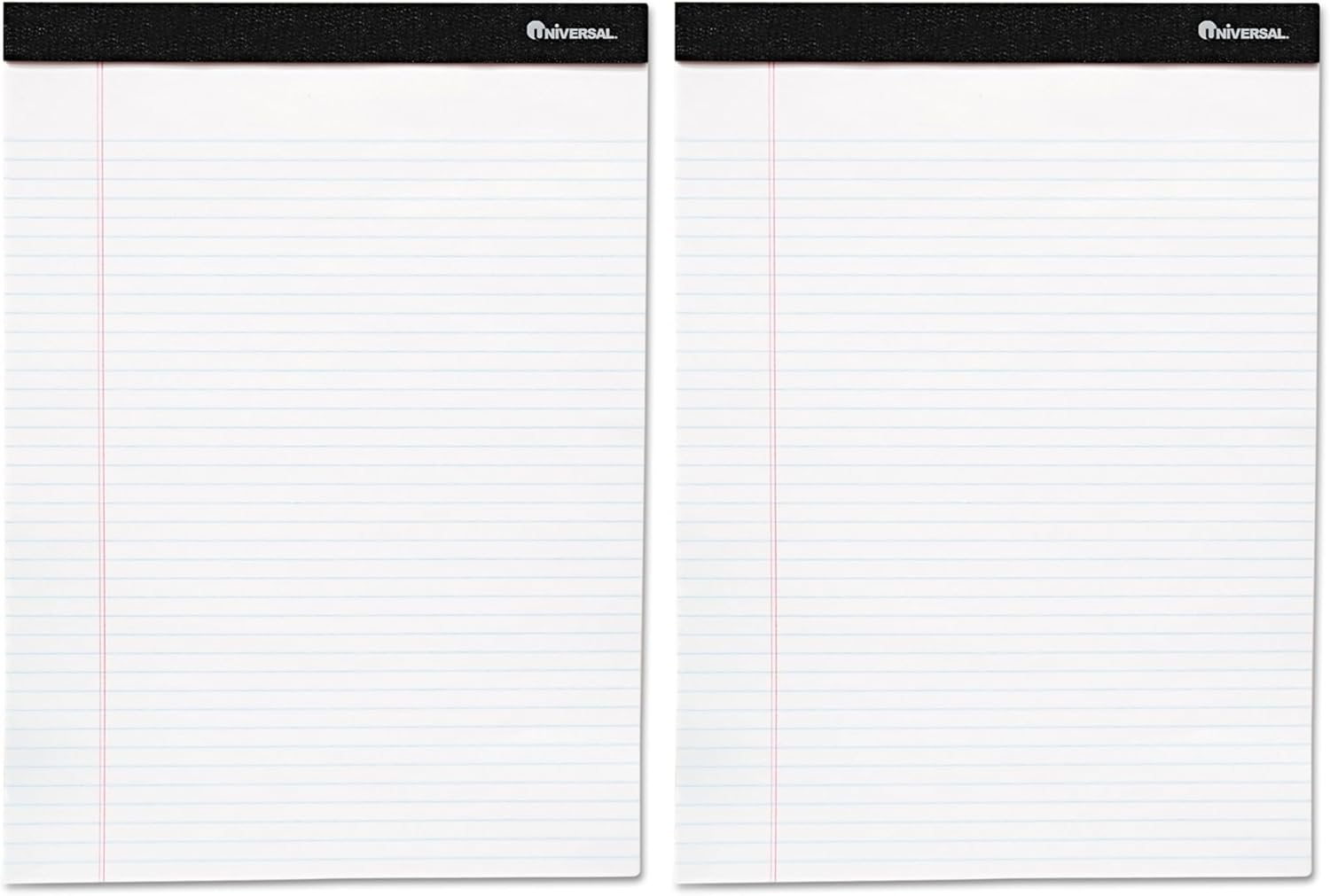Universal UNV57300 5 in. x 8 in. Premium Narrow Ruled Writing Pads with Heavy-Duty Back - Black Headband (12/Pack) (Pack of 2)