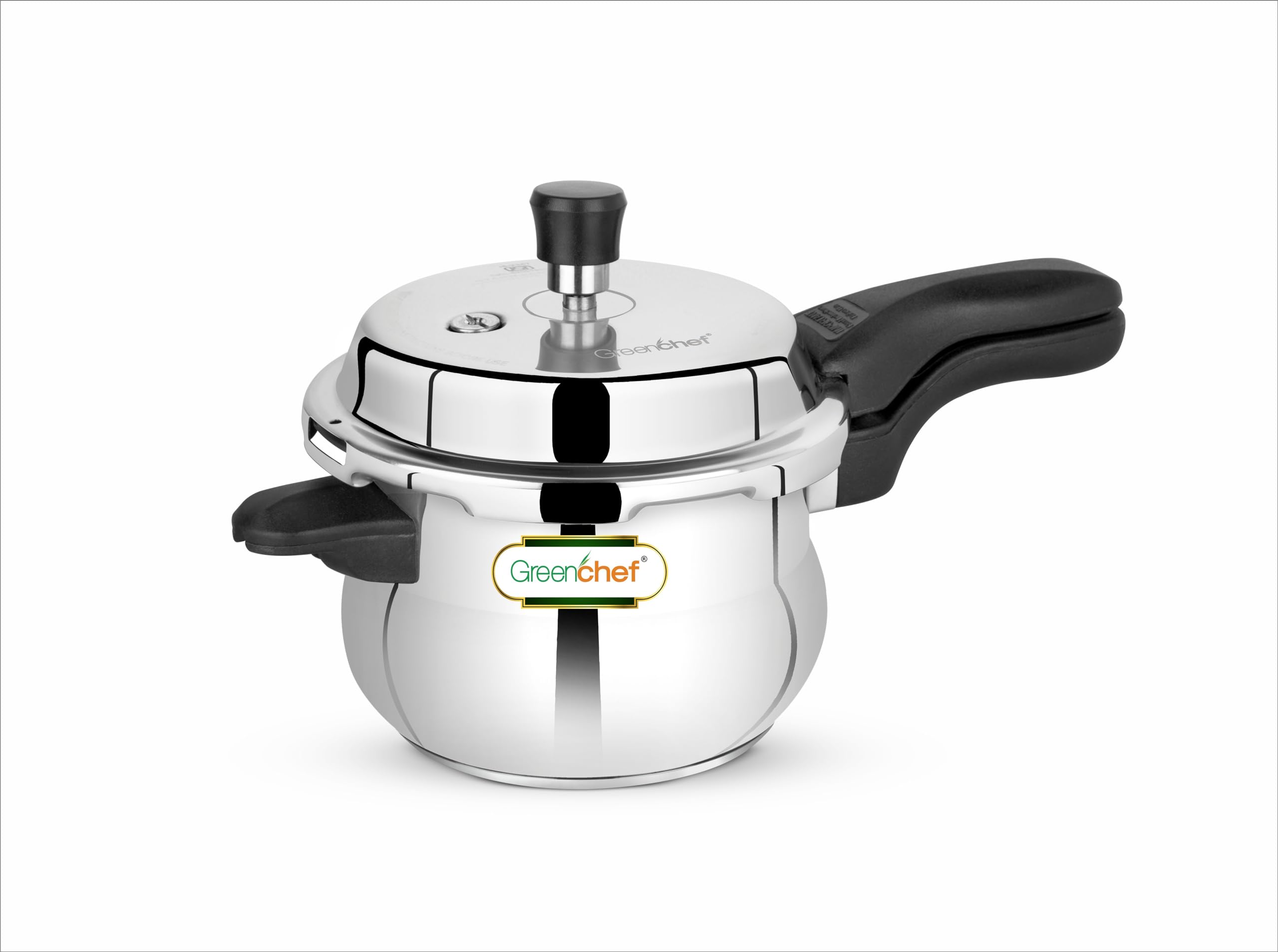 Greenchef Classic Curve Stainless Steel Handi Shaped (Heavy Sandwich Bottom) 3 L Induction Bottom Pressure Cooker (B0CKMW121R) Amazon Price History, Amazon Price Tracker