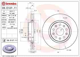 Amazon.com: Brembo 09.E127.11 UV Coated vented Front Brake