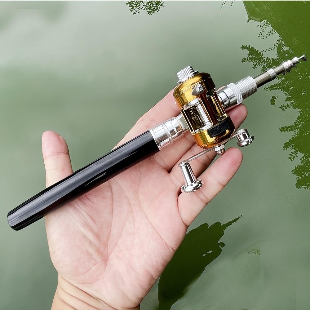 wD7rE5bm6z Canna da Pesca Canna da Pesca telescopica con Mulinello, Set da 96 cm, Canna da Pesca for Piccoli Pesci e Mulinello. Attrezzatura da Pesca.