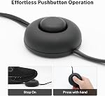 FIRMERST Cord d'extension du commutateur de pied, 6 Pieds, Noirs Pour les lampadaires, Lumières de vacances, Interrupteur de pied, 2-prong plug, Utilisation intérieure