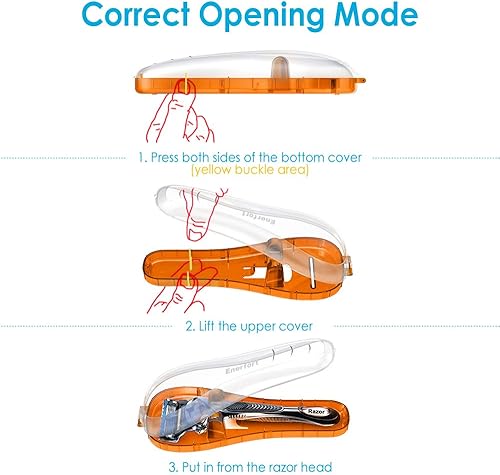 Miniatura 7 de Enerfort Razor - Funda compatible con la maquinilla de afeitar Gillette Proglide Fusion para hombre, funda protectora de viaje manual con bolsa de