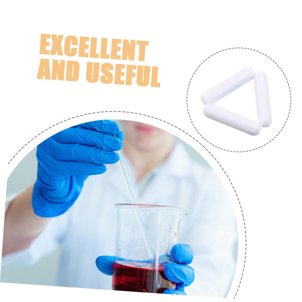 Holibanna 16 pezzi Barra Agitatrice Ptfe Cilindrica per Laboratorio Resistente e Liscia per Miscelazione Precisa e e Reagenti