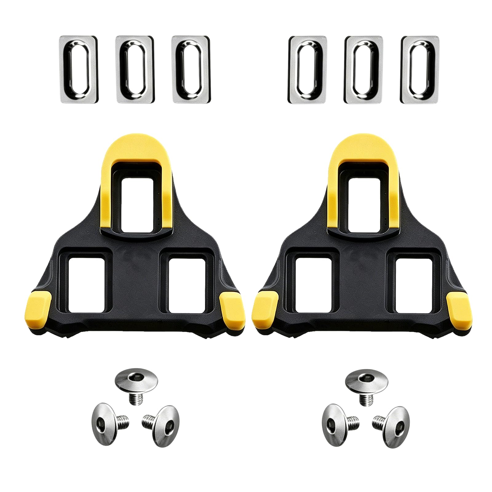 Bike Cleats Compatible with Shimano SPD SL Pedals/Sm-Sh10 Sh11 Sh12, Anti-Slip SPD Cleats for Cycling Shoes, 6° Float Bike Bicycle Cleat Set for Road Bike, Indoor Cycling