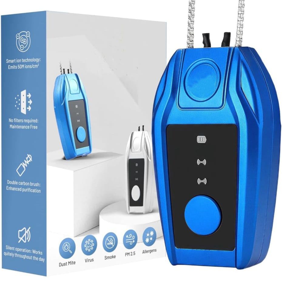 Portable Air Purifier, Wearable Neck Mini Air Purifier, Scientifically Tested, Removes Majority of Pollutants with HEPA Filter, PM2.5 Remover, Purifies Smog, Compact, Easy to Carry (White)-image-36