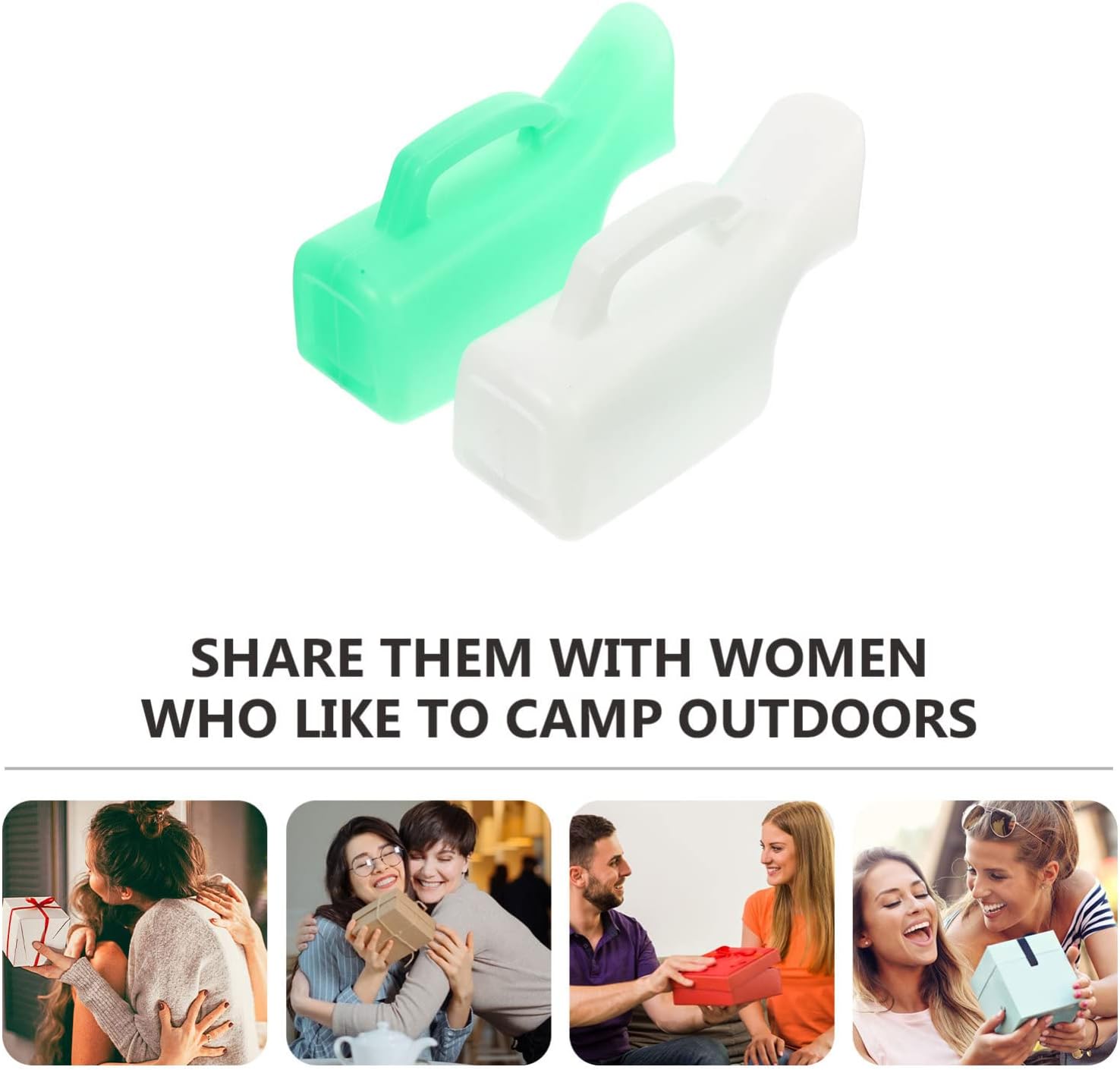 2Pcs Women Urine Bottle Large Capacity Female Urinal for Hospital Bedside Outdoor Use Lightweight Durable Portable Pee Container Easy to Clean Urinary Drainage Pot