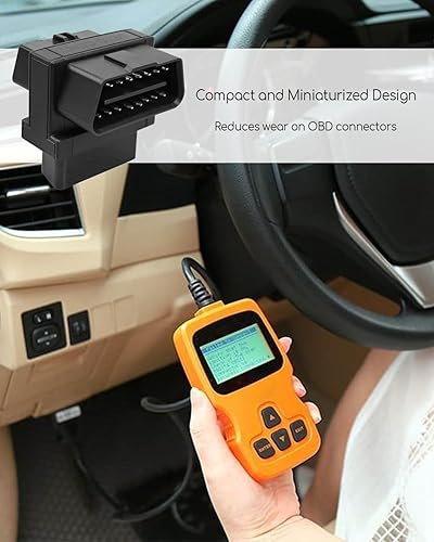 Miniatura 5 de Mini tamaño OBD2 OBDII Full 16 Pin macho a doble hembra adaptador para todos los dispositivos OBD2 estándar lector de código extensor de